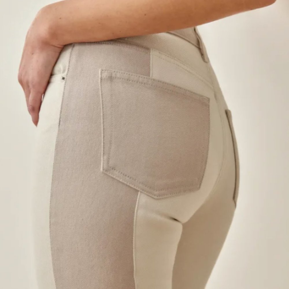 NWT Reformation Cynthia Tonal Reworked High Rise Straight Jeans - Picture 2 of 8